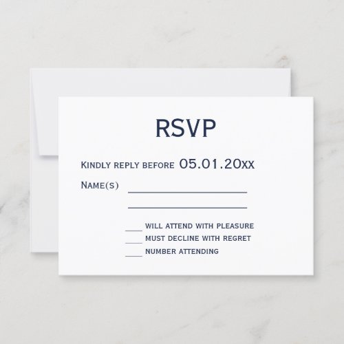 Monogram Blue And White Gay Wedding RSVP Cards