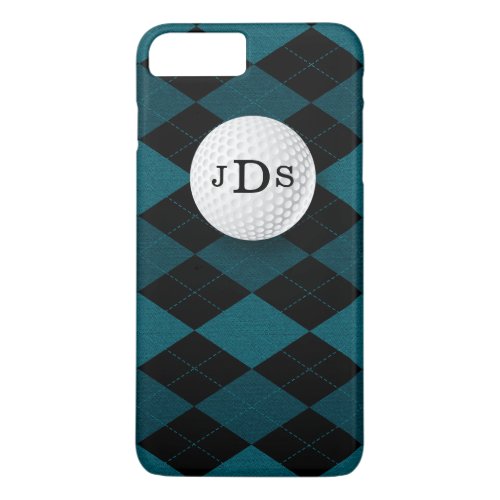 Monogram Blue Argyle Golf Ball iPhone 7 Case