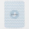 Monogram Blue Chevron Zigzag Custom Baby Blanket