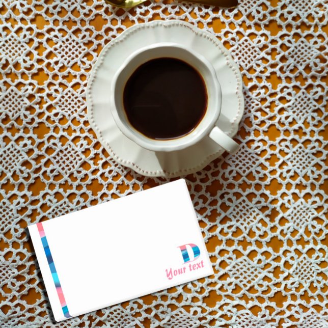 Monogram blue coral letter D notes (Creator Uploaded)