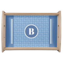 Monogram Blue Diamond Baby Nursery Kids Serving Tray