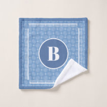 Monogram Blue Diamond Baby Nursery Kids  Wash Cloth