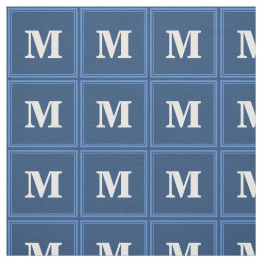 Monogram blue fabric