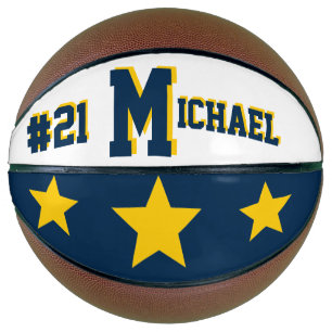 Monogram Blue & Gold Basketball
