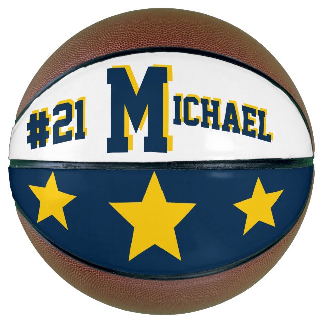Monogram Blue & Gold Basketball (Front)