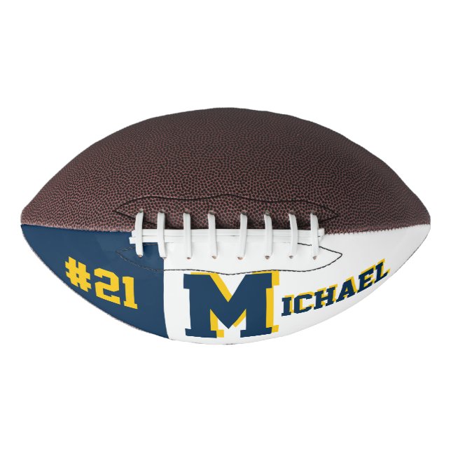Monogram Blue & Gold Football (Front)