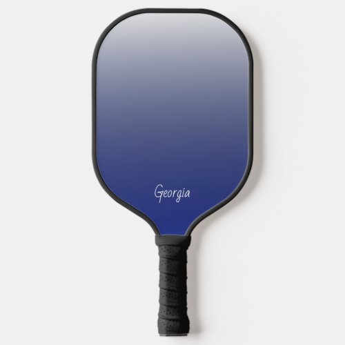 Monogram Blue Gradient Add Your Name or Initials Pickleball Paddle