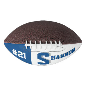 Monogram Blue & Gray Football