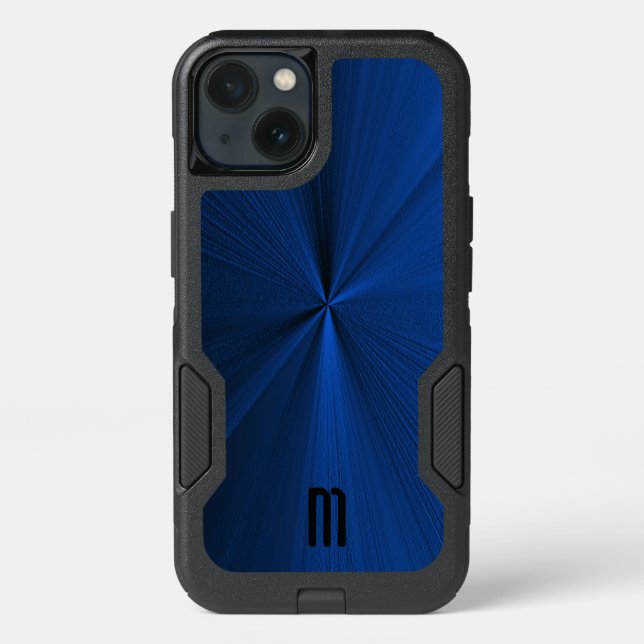 Monogram Blue Metallic Otterbox Case (Back)