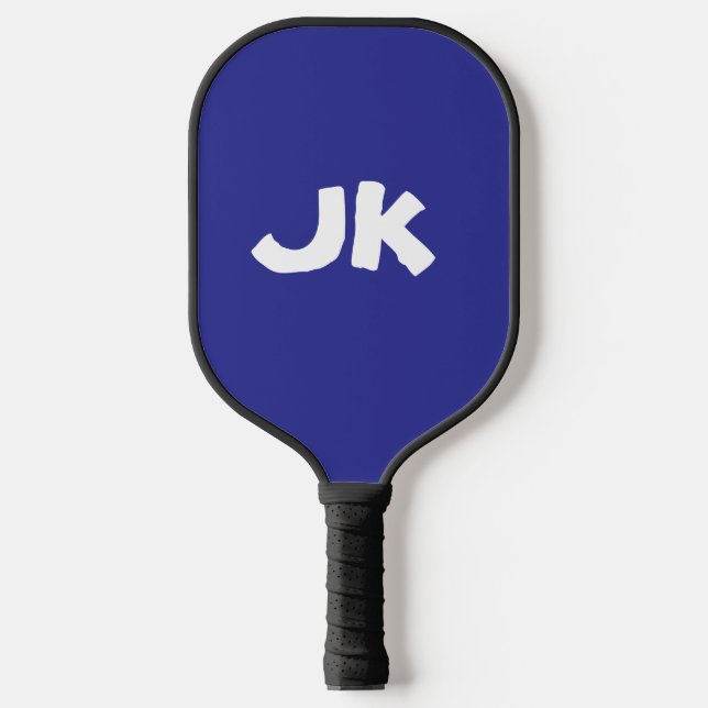 Monogram Blue Personalized Pickleball Paddle (Front)