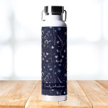 Monogram Blue Purple Pretty Wildflower Floral Water Bottle<br><div class="desc">Introducing our Monogram Blue Purple Pretty Wildflower Floral Water Bottle. Featuring watercolor illustration of wild field flower,  great for nature and wildflower lovers. Add elegant of flower meadow vibes to your daily activities.</div>