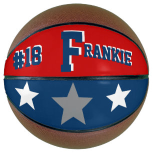 Monogram Blue, Red, & Gray Basketball