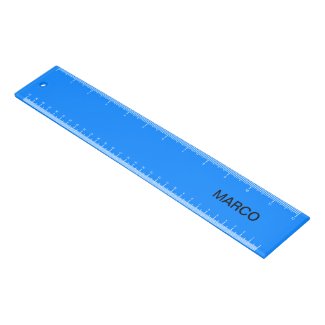 Monogram Blue Ruler