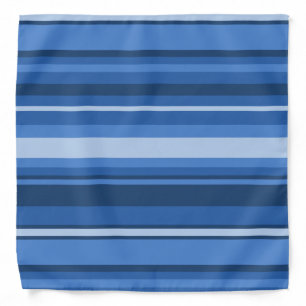 Monogram blue stripes bandana