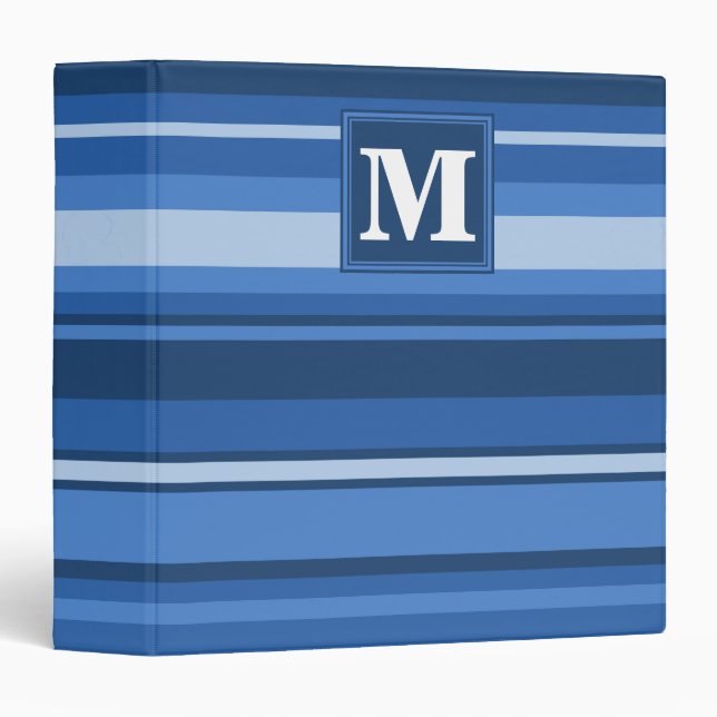 Monogram blue stripes binder (Front/Spine)