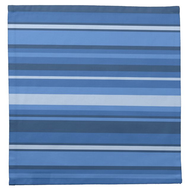 Monogram blue stripes napkin (Front)