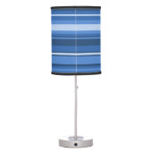 Monogram blue stripes table lamp (Back)