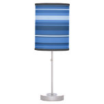 Monogram blue stripes table lamp