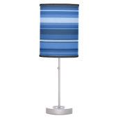 Monogram blue stripes table lamp (Front)