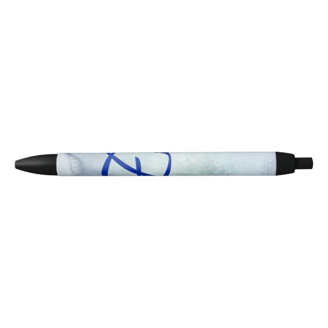 Monogram Blue Watercolor Pen (Front)