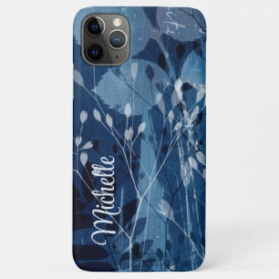 Monogram Blue & White Botancial Watercolor iPhone 11 Pro Max Case