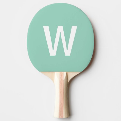 Monogram blue& white Personalized Ping Pong Ball Paddle