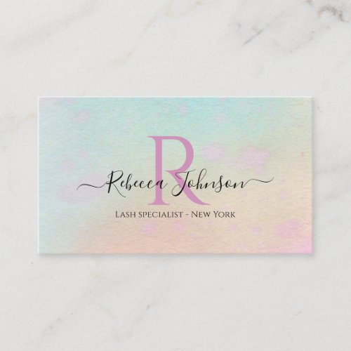 Monogram Blush Business Card