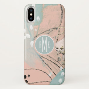 Monogram   Blush & Gold I iPhone X Case