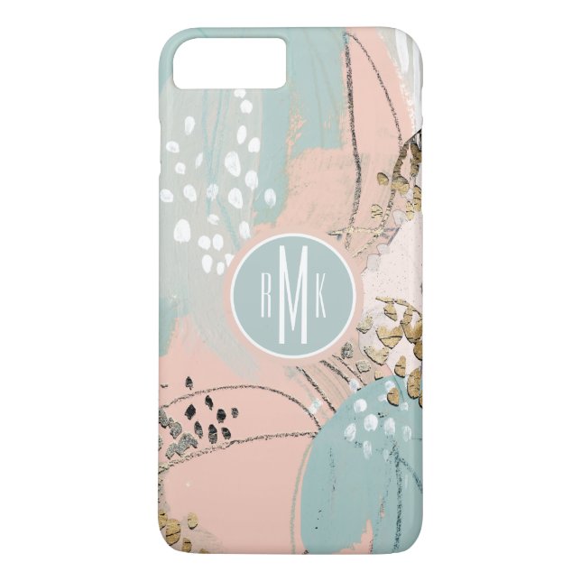 Monogram | Blush & Gold I Case-Mate iPhone Case (Back)
