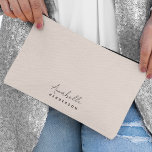Monogram Blush Pink | Modern Minimalist Feminine Accessory Pouch<br><div class="desc">A simple stylish custom monogram design with a modern minimalist handwritten script typography paired with a block typography in black on an elegant pastel blush pink background. The monogram name can easily be personalized to make a design as unique as you are! The perfectly personal gift or accessory for any...</div>