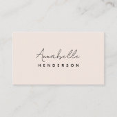 Monogram Blush Pink | Modern Minimalist Feminine Business Card (Front)