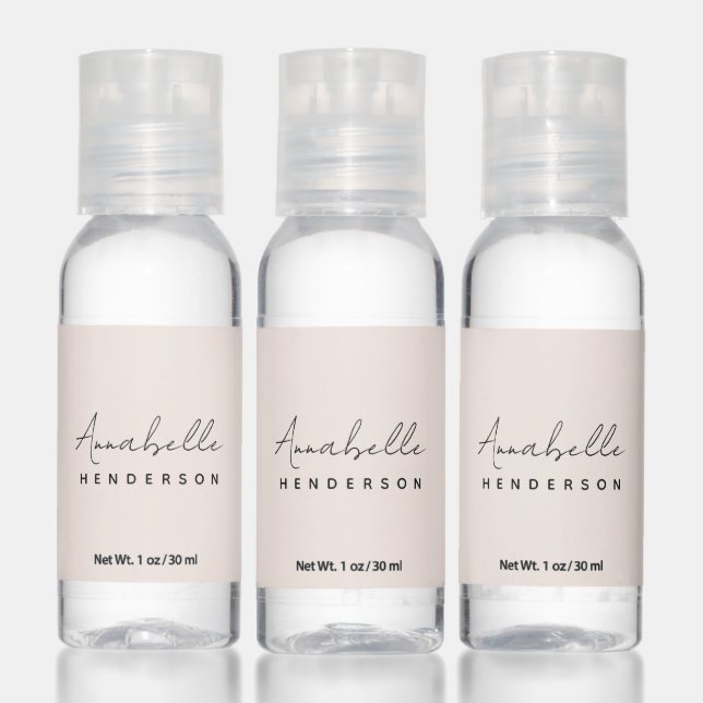 Monogram Blush Pink | Modern Minimalist Feminine Hand Sanitizer (Set)