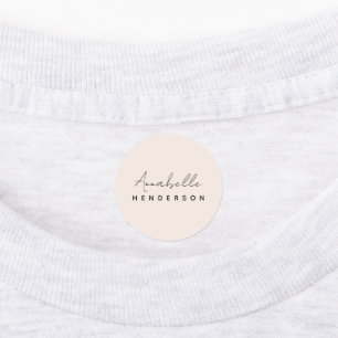 Monogram Blush Pink Modern Minimalist Feminine Labels