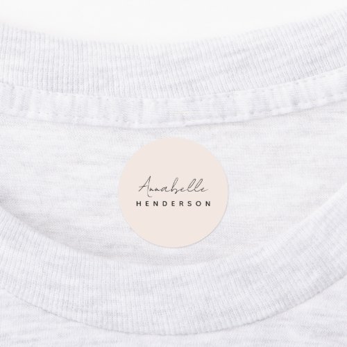 Monogram Blush Pink  Modern Minimalist Feminine Labels