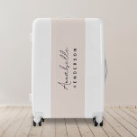 Monogram Blush Pink | Modern Minimalist Feminine Luggage<br><div class="desc">A simple stylish custom monogram design with a modern minimalist handwritten script typography paired with a block typography in black on an elegant pastel blush pink background. The monogram name can easily be personalized to make a design as unique as you are! The perfectly personal gift or accessory for any...</div>