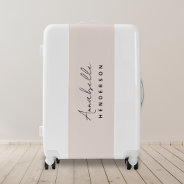 Monogram Blush Pink | Modern Minimalist Feminine Luggage at Zazzle