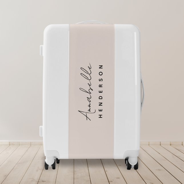 Monogram Blush Pink | Modern Minimalist Feminine Luggage (Creator Uploaded)