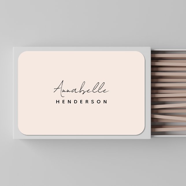 Monogram Blush Pink | Modern Minimalist Feminine Matchboxes (Creator Uploaded)