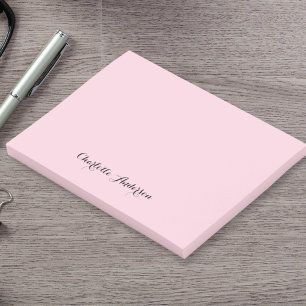 Monogram Blush Pink Modern Minimalist Feminine Post-it Notes