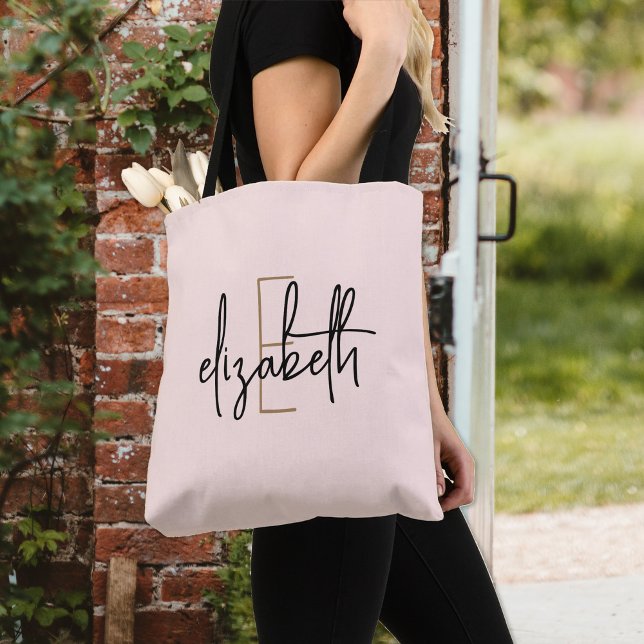 Monogram Blush Pink Tote Bag (Creator Uploaded)