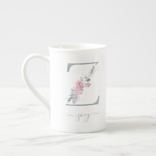 Letter Z Initial Monogram Black and White Coffee Mug by Simple Luxe by  Nature Magick