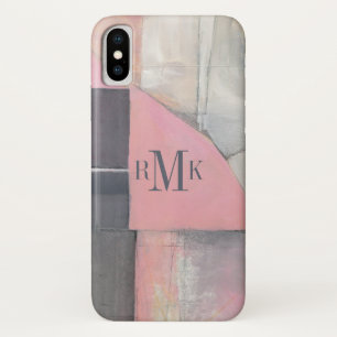 Monogram   Blushing Bride iPhone X Case