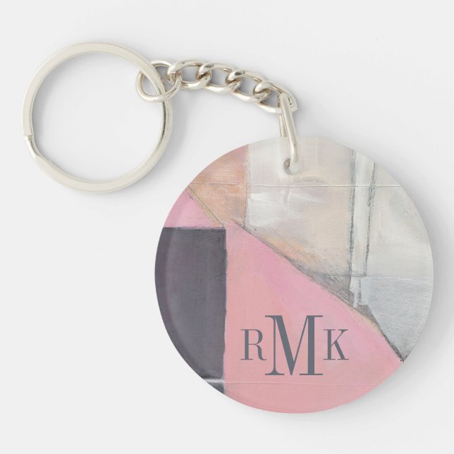 Monogram | Blushing Bride Keychain (Front)