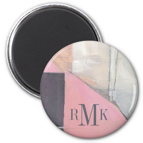 Monogram  Blushing Bride Magnet