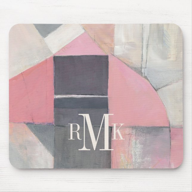 Monogram | Blushing Bride Mouse Pad (Front)