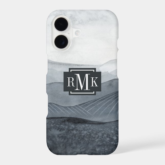 Monogram | Blustering Grey Valley Iphone Case (Back)