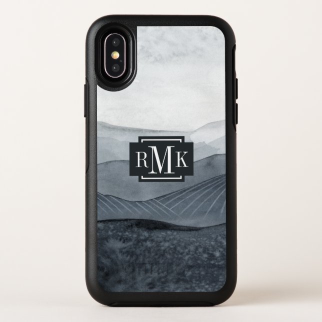 Monogram | Blustering Grey Valley Otterbox iPhone Case (Back)