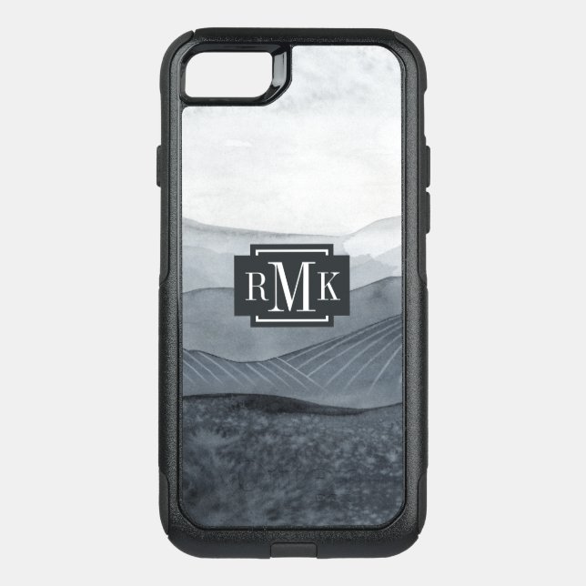 Monogram | Blustering Grey Valley Otterbox iPhone Case (Back)