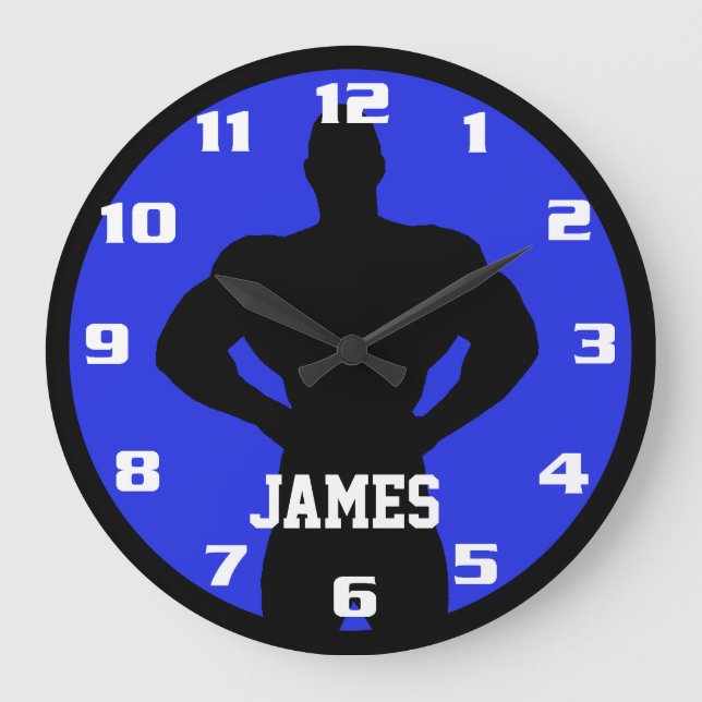 Monogram Bodybuilder Large Clock (Front)