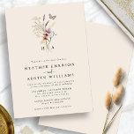 Monogram Boho Floral Wedding Invitation<br><div class="desc">Monogram Boho Floral Wedding Invitation. This stylish & elegant wedding boho invitation features gorgeous hand-painted watercolor wildflowers arranged as a lovely and simple bouquet perfect for spring,  summer,  or fall weddings. Find matching items in the Boho Wildflower Wedding Collection.</div>